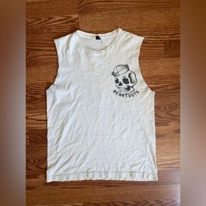 Beartooth cream front and back print tank